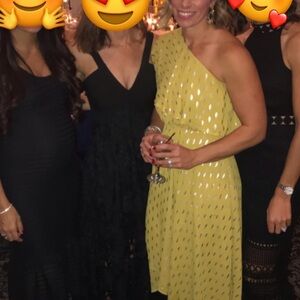 Elegant Yellow One-Shoulder Dress